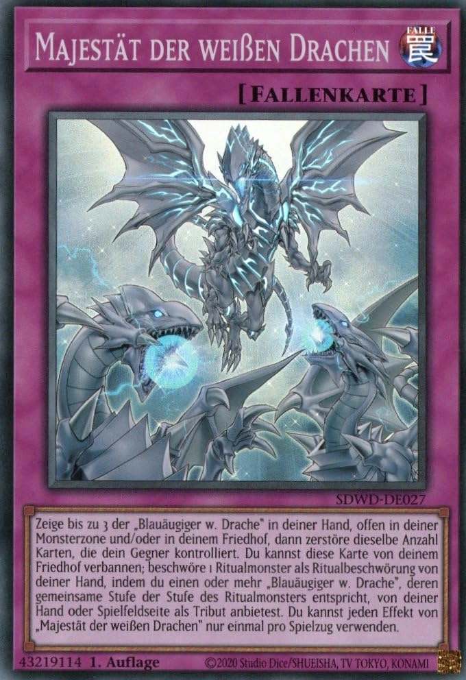 MZTCG Yugioh Majesty of the White Dragon SDWD-DE027 - German