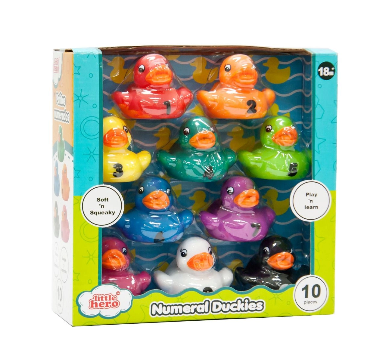 Numeral Duckies - 10 Pieces Multi Colour