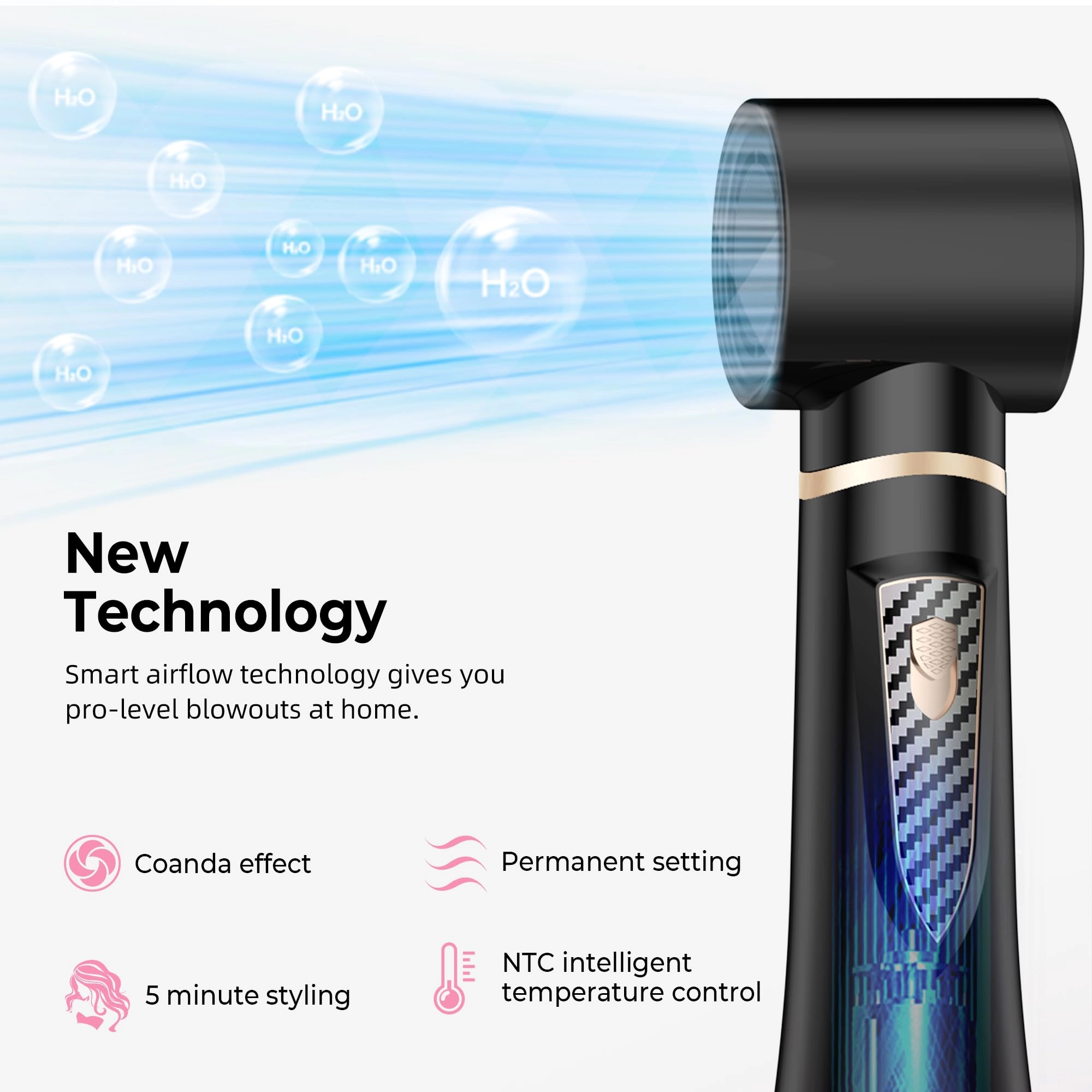 5 in 1 Blow Dryer Brush Set - 1000W Ionic 3-Speed