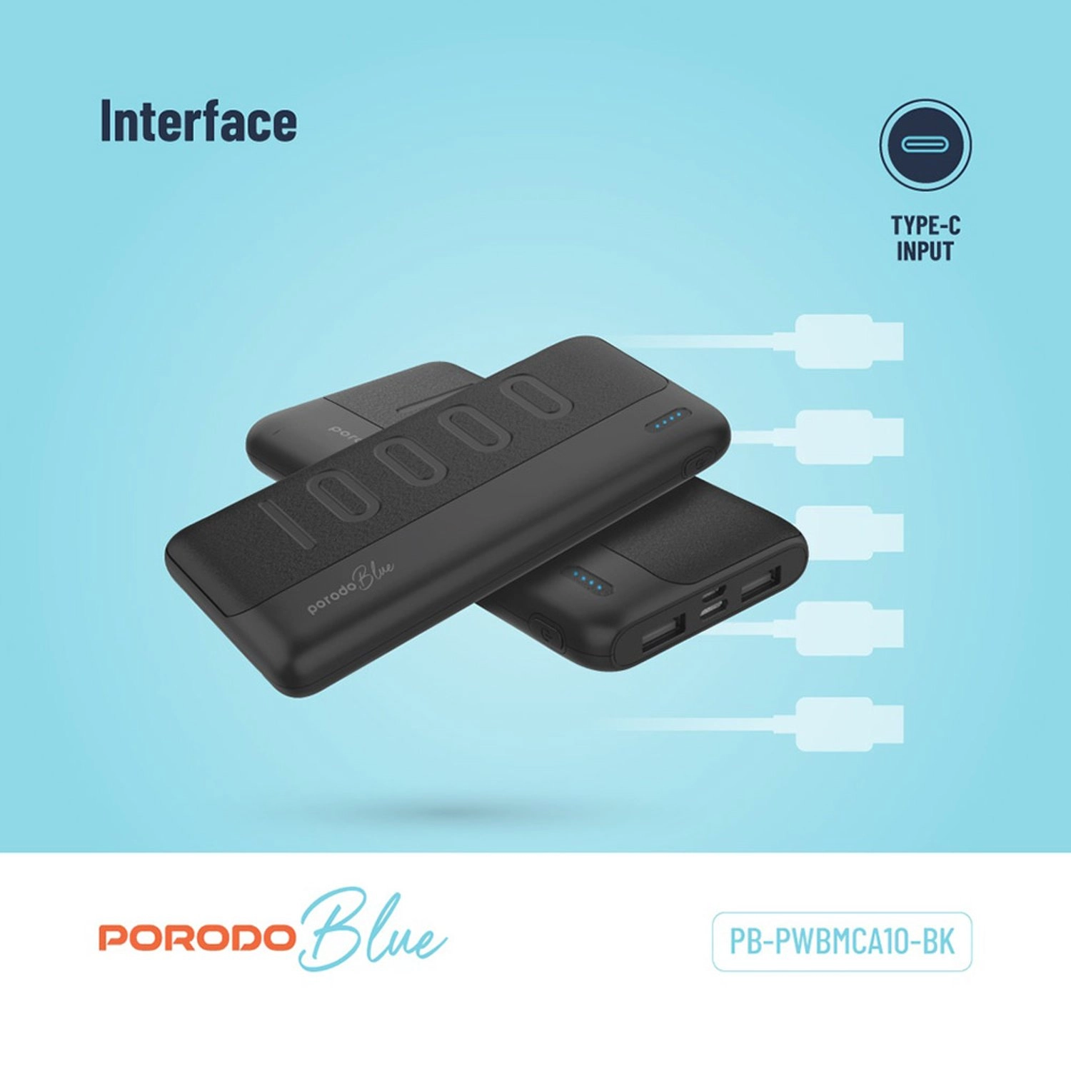 PB-PWBMCA10-WH - 10000mAh 10W