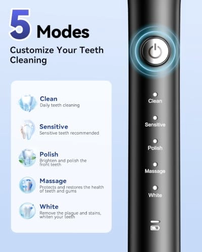 J40 - Sonic 5 Modes 6 Brush Heads