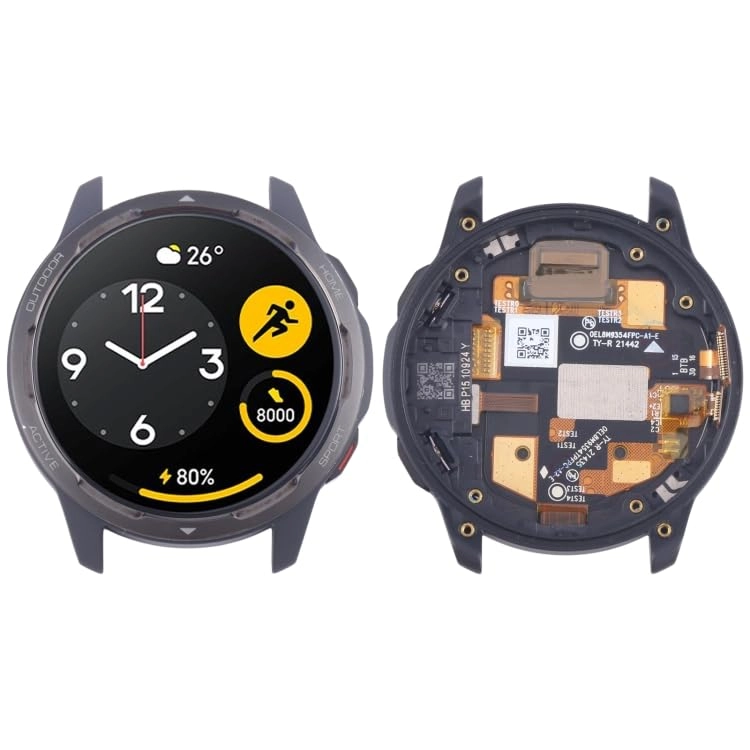 LCD Screen and Digitizer Full Assembly for Xiaomi Watch Color 2 - With Frame Silver