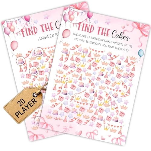 GameCards07-SB - 20 slumber party game cards and 2 answer key