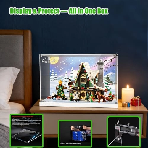 Lego Acrylic Display Box - 10275 Seasonal Elf Clubhouse