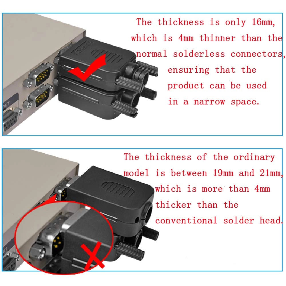 DB9 Solderless RS232 D-SUB Serial to 9-pin Port Terminal Male Adapter Connector Breakout Board