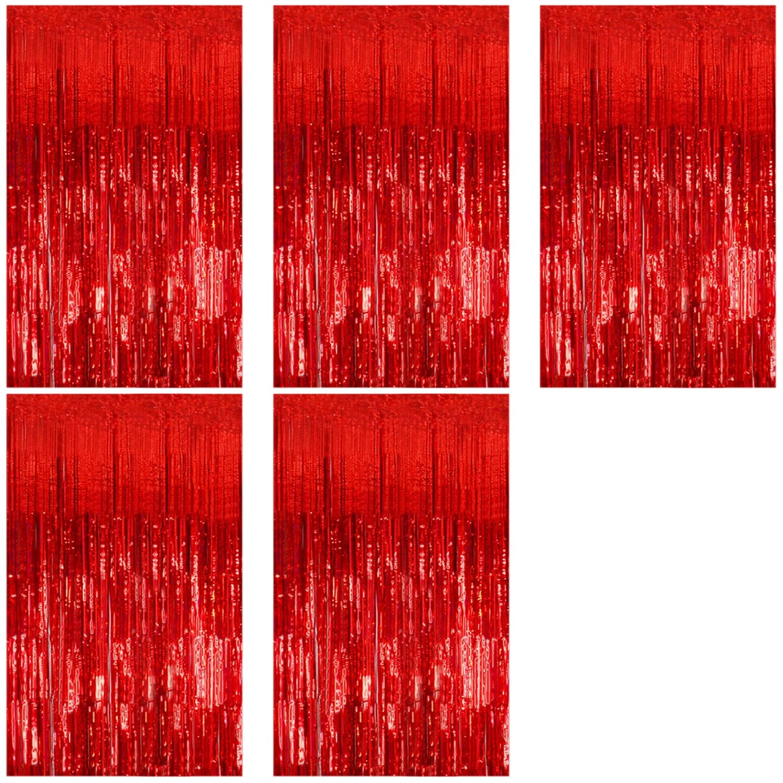 k.e.j. Foil Curtain Backdrop - 5 Pack Christmas