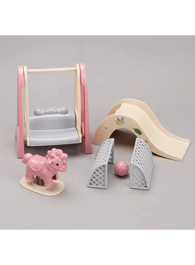 Generic Amusement Park Playhouse - Slide Swing Dollhouse Accessories
