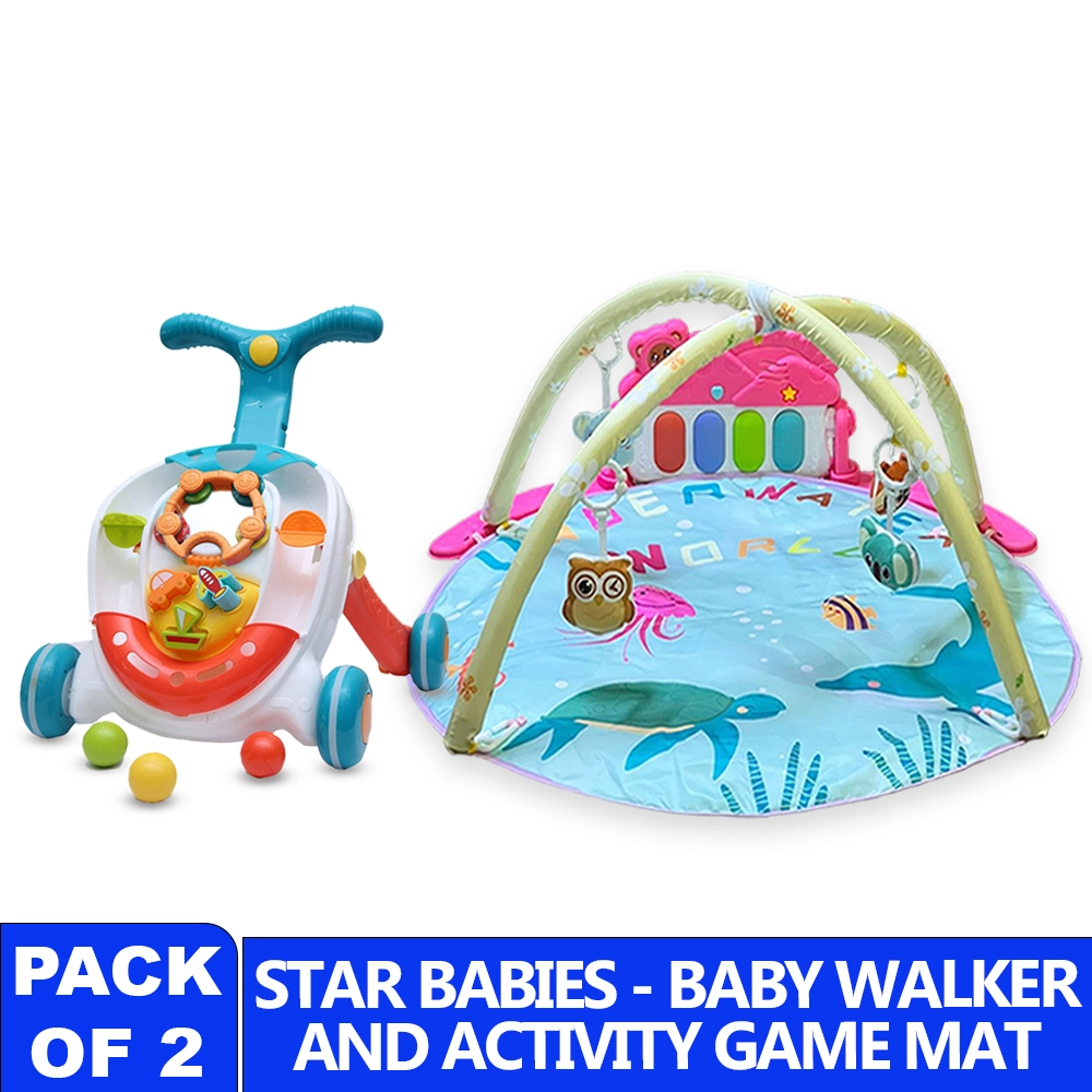 Rolling Ball Walker - Light And Music + Baby Drawing Mat