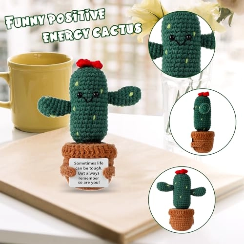 Cactus Funny Positive 13 cm Crochet