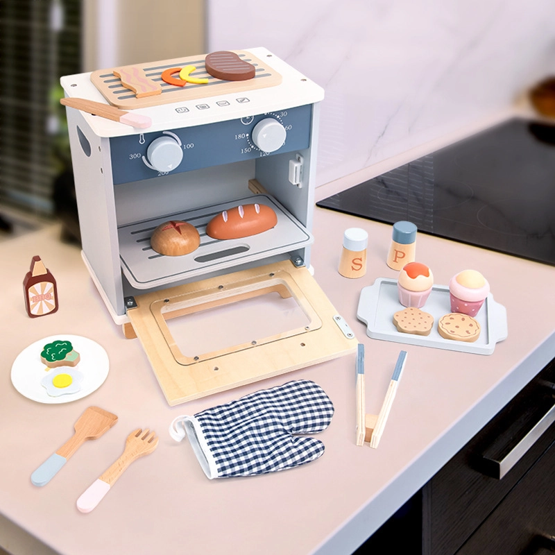 Kids Wooden Oven Playset - 22 pcs (5551007-KABI_0188)