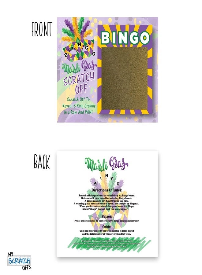 Mardi Gras Bingo Scratch Off Cards