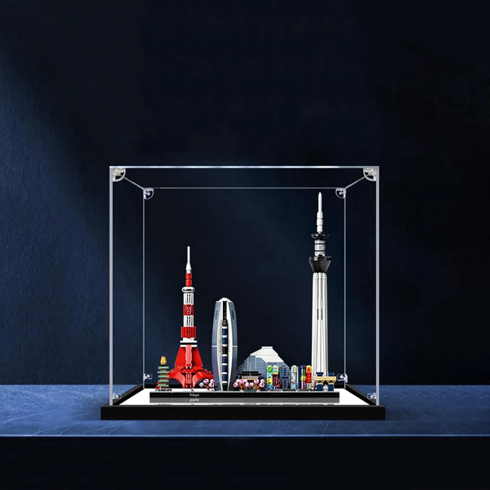Shengor Acrylic Display Case for Lego Architecture 21051 - 30x30x12cm Mirror - 2mm