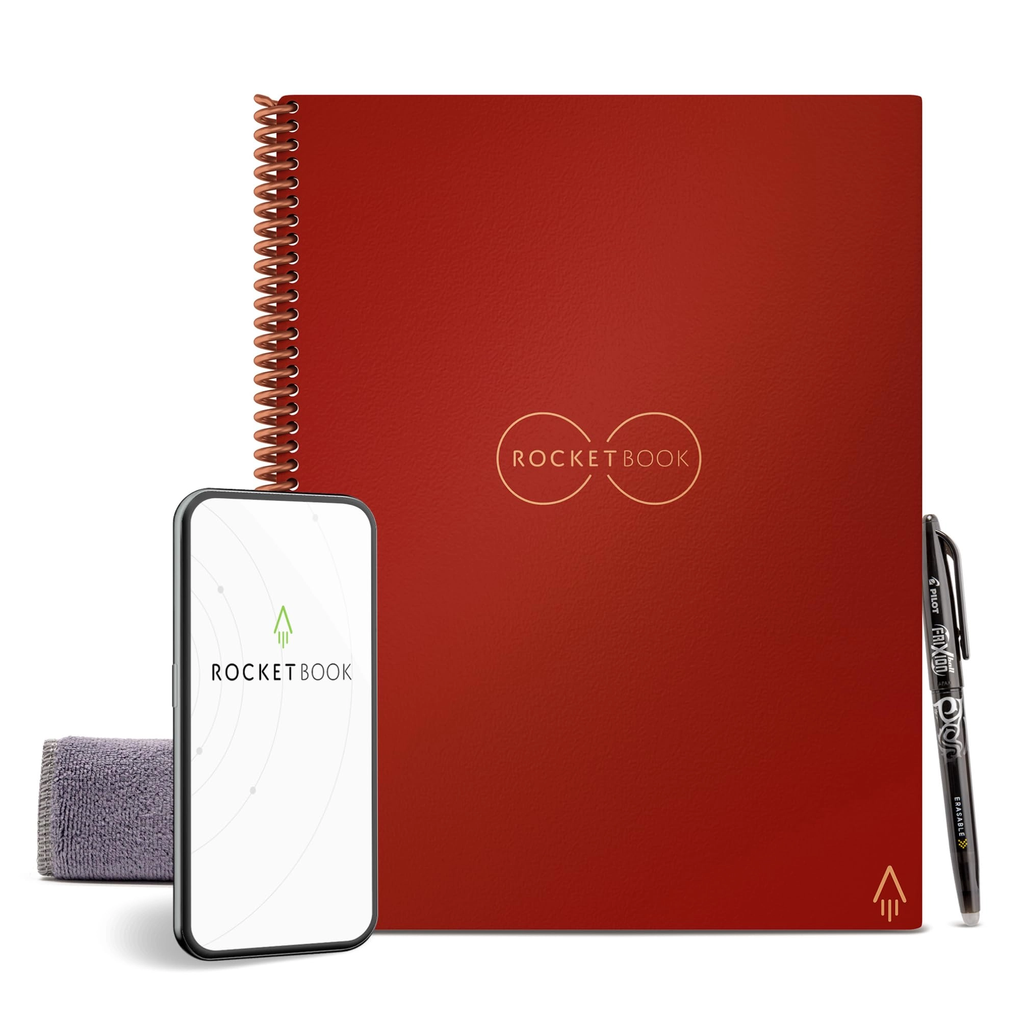 Rocket Innovations Smart Reusable Notebook Letter Spiral - Dotted 32 Pages