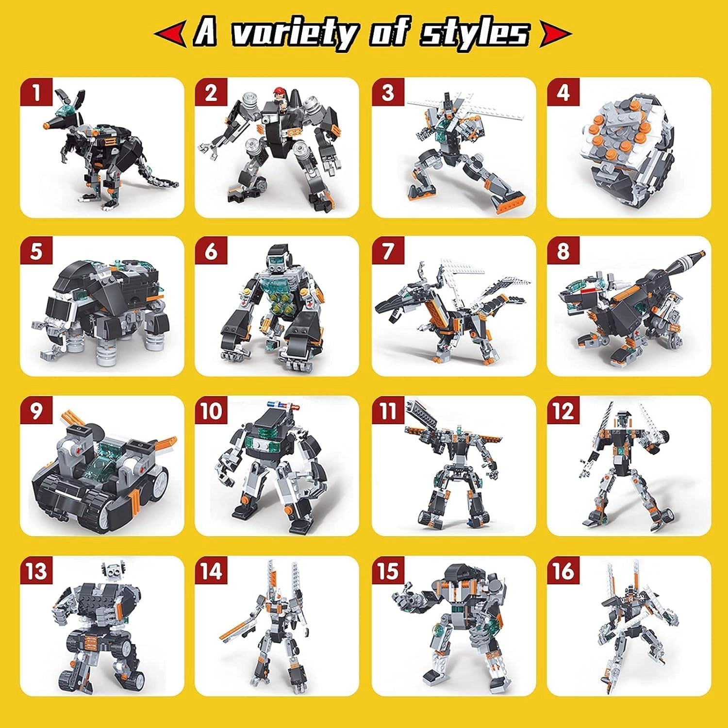 Magic Building Blocks Set - robot 256pcs