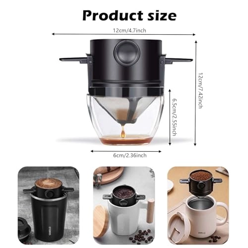 Reusable Coffee Filter - Portable Foldable Easy Clean