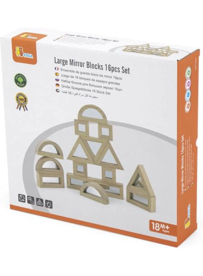 Geometric Mirrored Shape Blocks Wooden Puzzle (44564) - 24 pcs