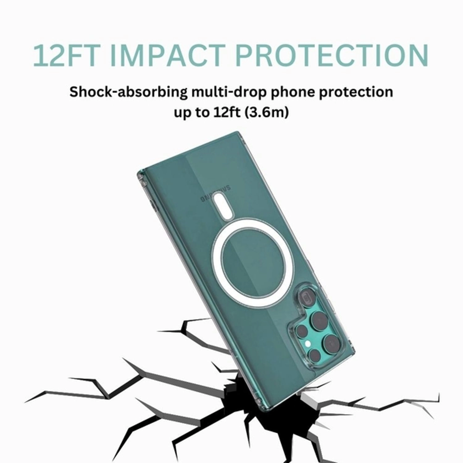 Case Clear With Screen Protector for Galaxy S23 Ultra