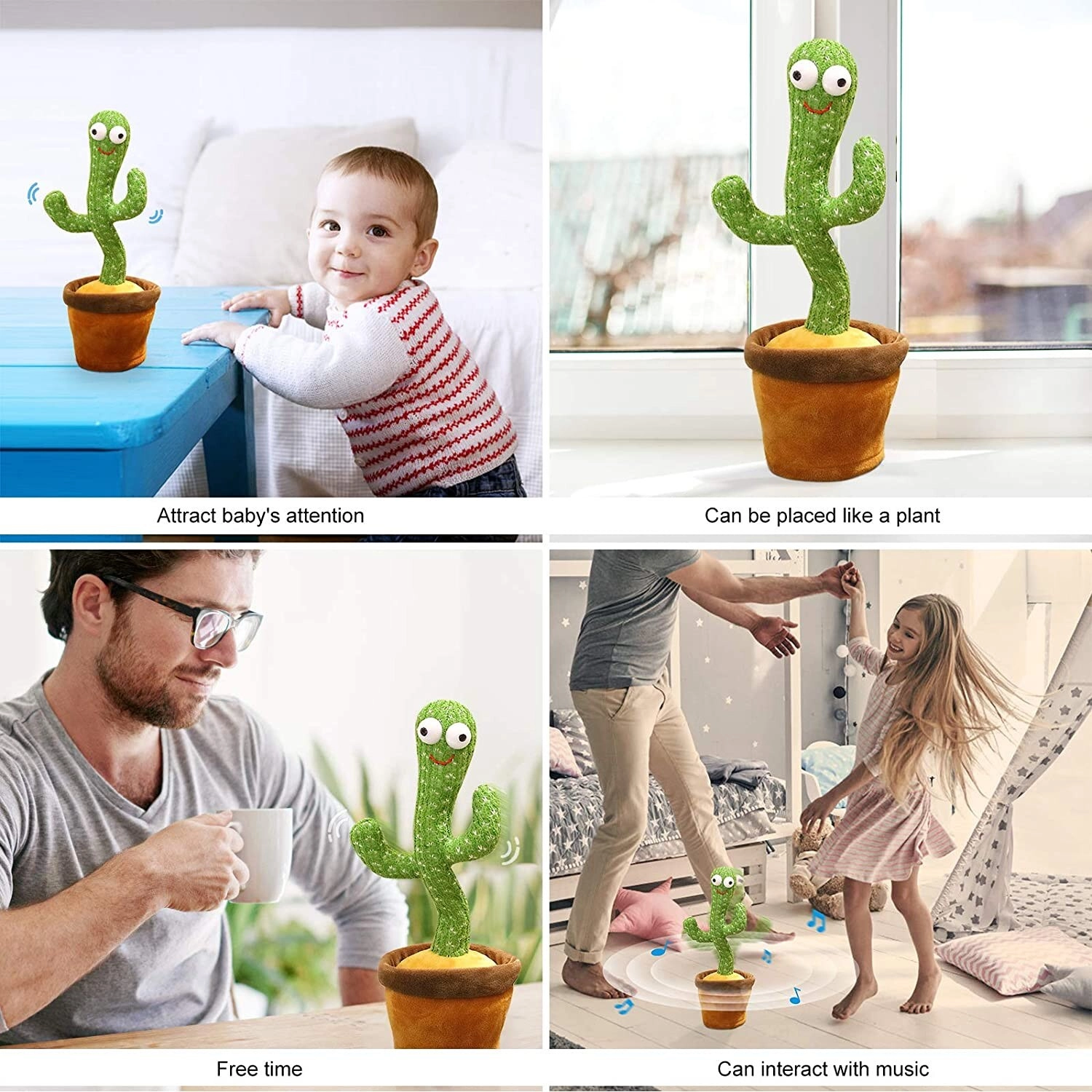 Cactus Dancing Singing Talking 32 cm Plush