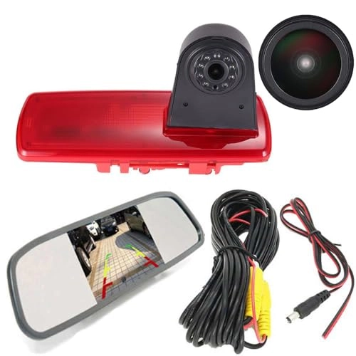 Brake Light Reversing Camera + Rear View Mirror Monitor - Night vision 628 x 586 pixels