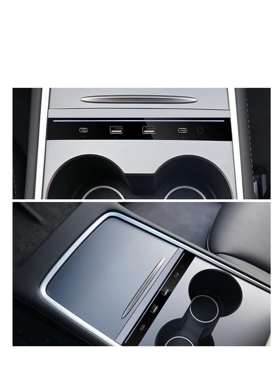 4-in-1 USB LED Hub Docking Station - type-A type-C Model 3/Y