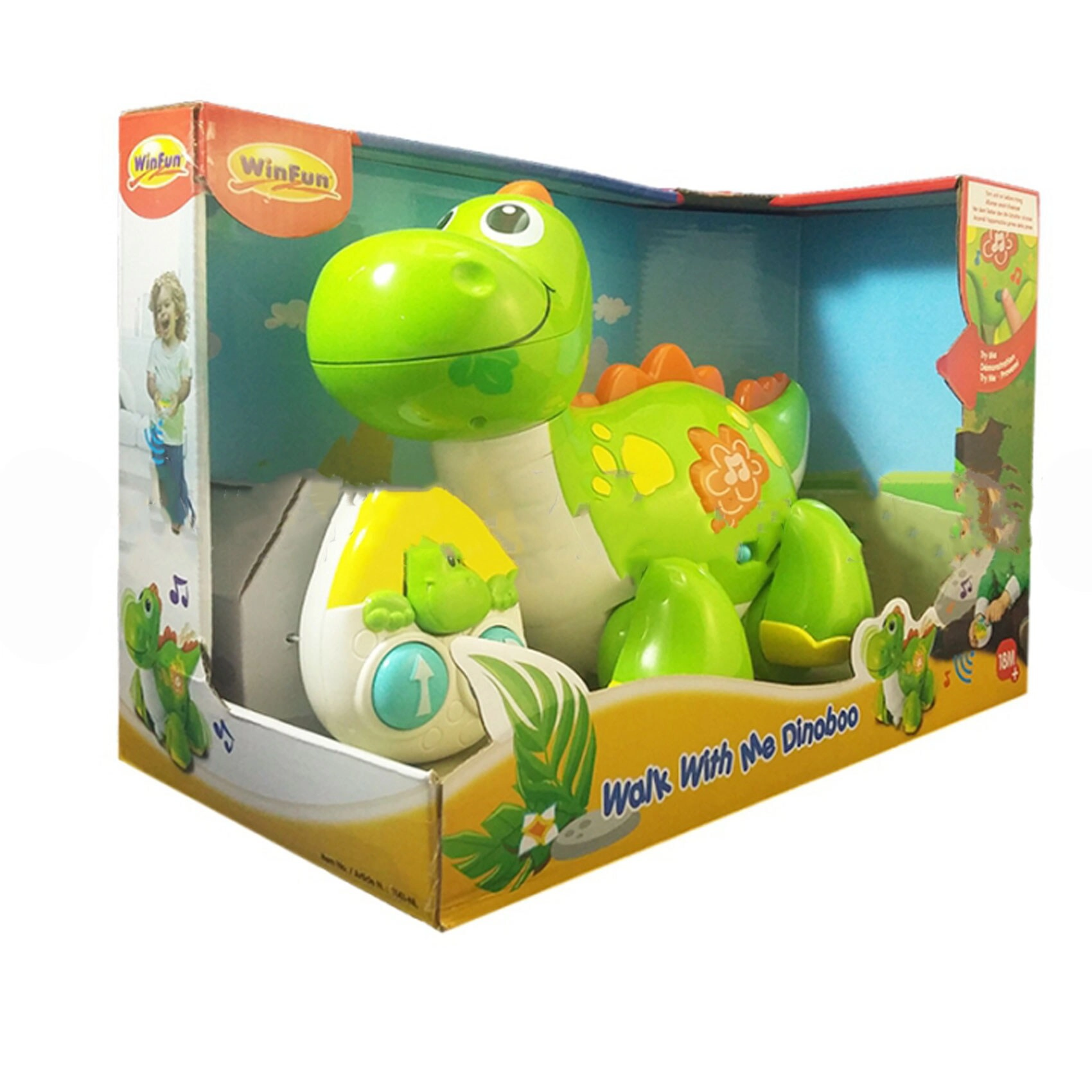 Walk With Me Dinoboo - 18 M+ 3 AA batteries required.