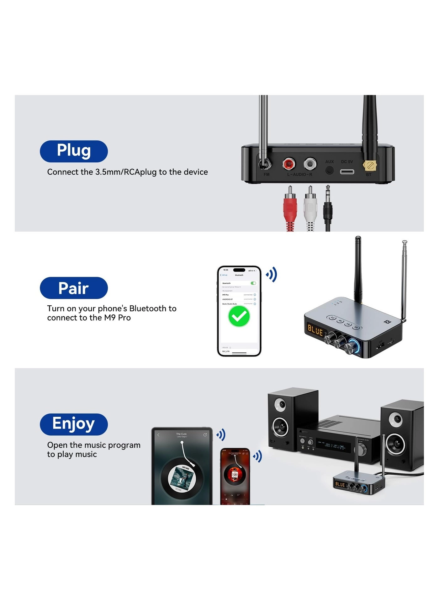 Bluetooth 5.1 Receiver for Home Stereo 5.1