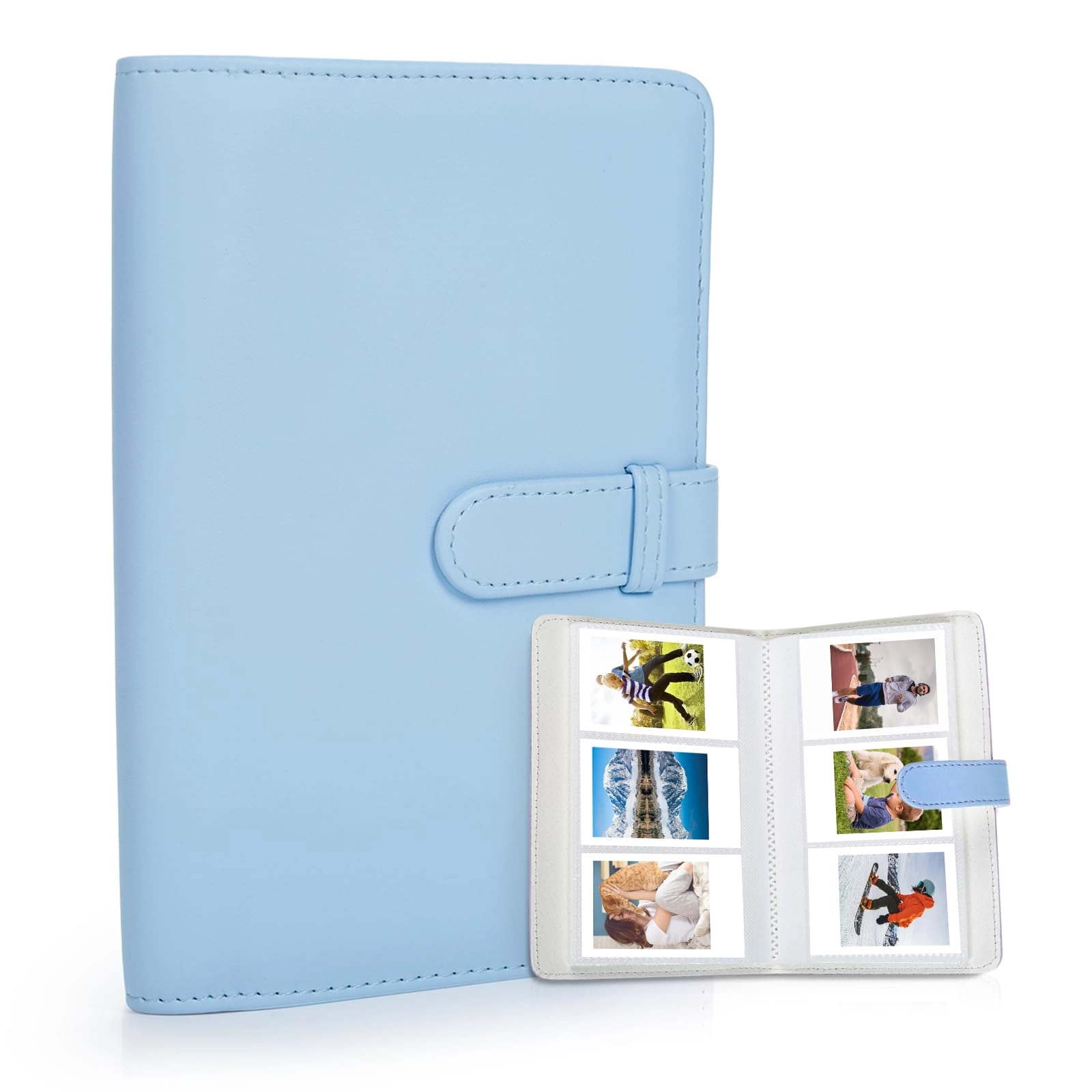 2x3" 108 Pockets Faux Leather PVC Photo Album