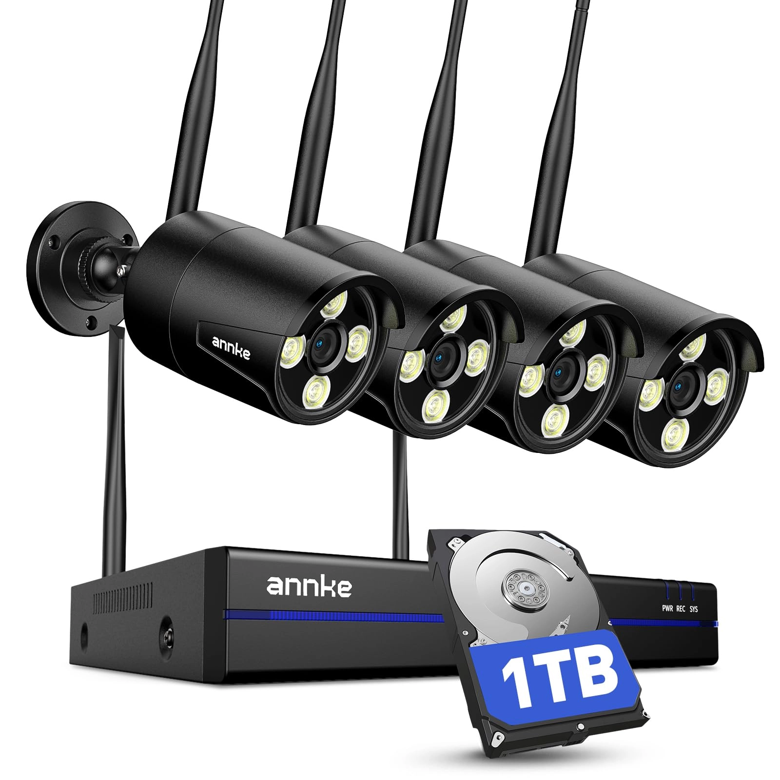 Annke WS300 - 8CH 5MP + 3MP Wireless Security Camera - 4x