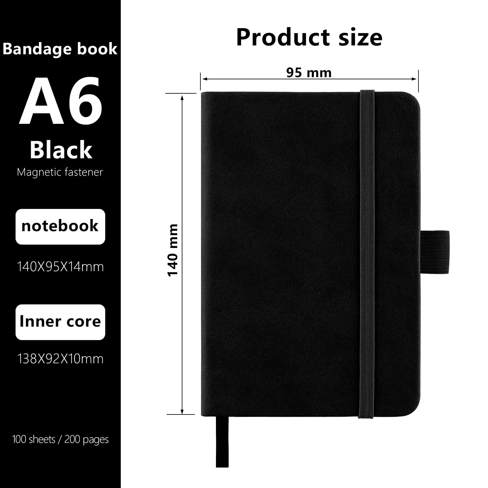 A6 Notebooks A6 Hardcover - Lined 100 Sheets