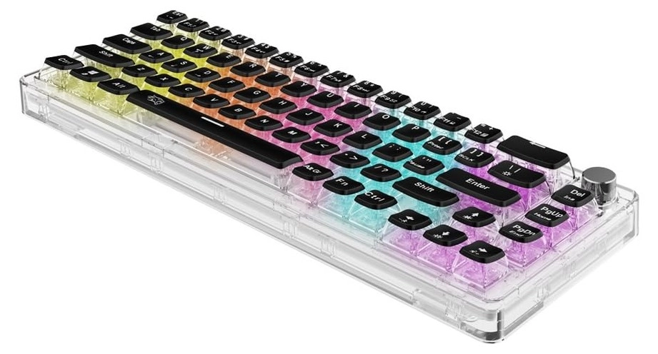 Porodo Pudding Keycaps Transparent Mechanical Keyboard - EN Wired