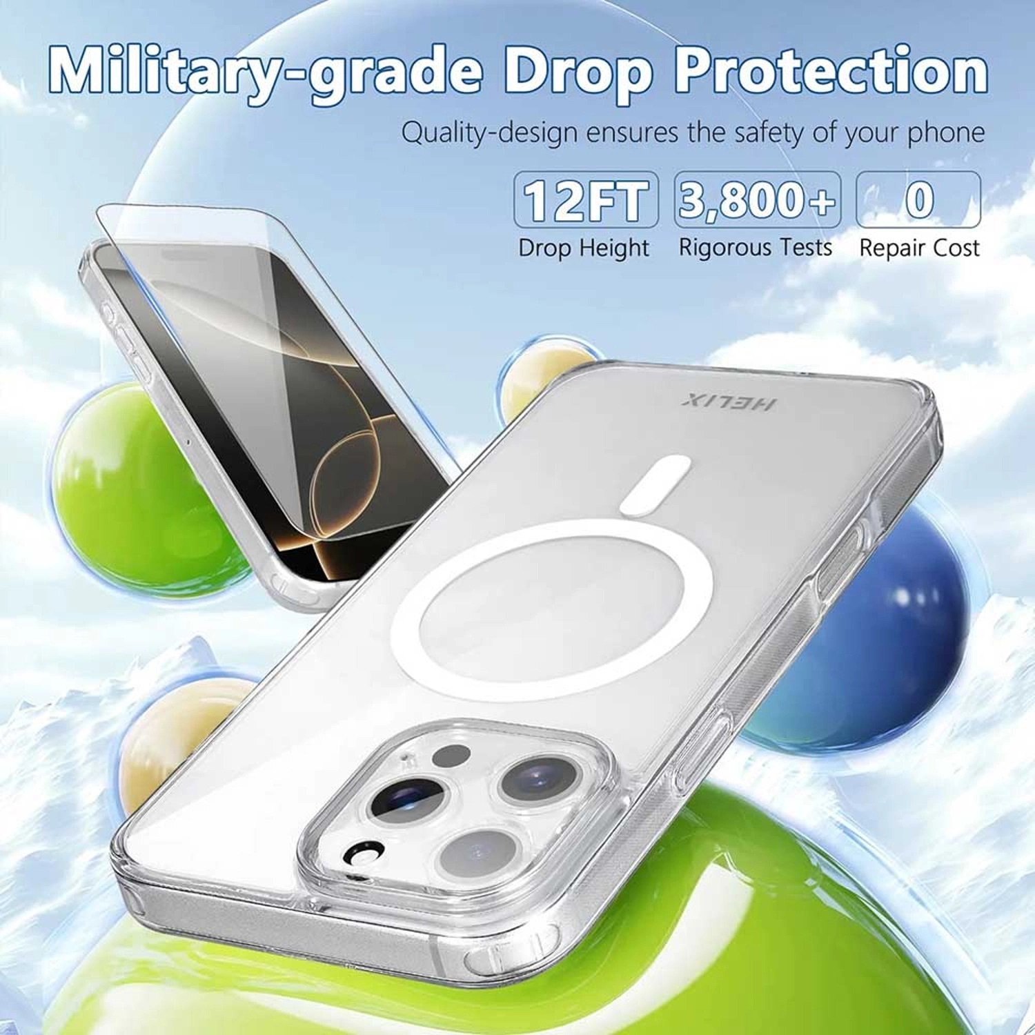 Clear Screen Protector + Camera Lens Protector + Back Protector for iPhone 16 Pro