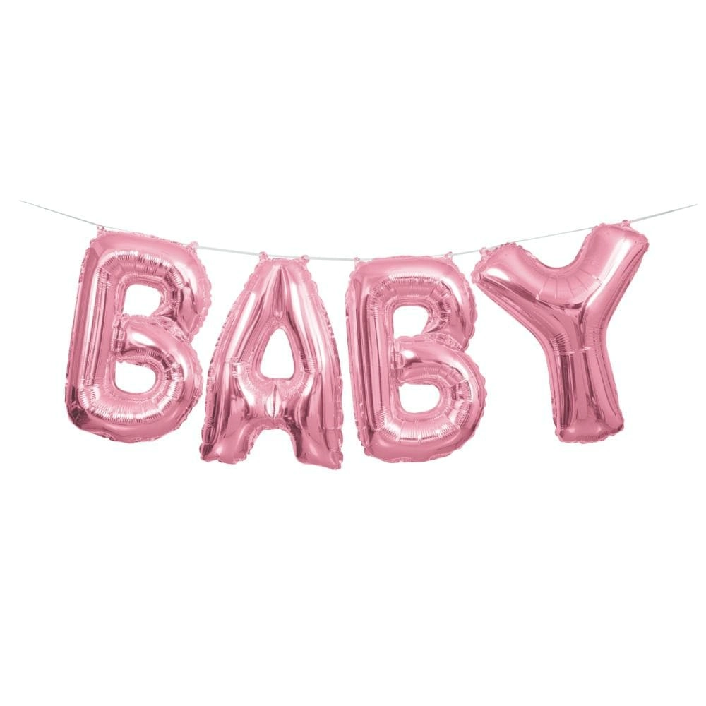 Party Time Trading LLC Foil Balloon Letter Banner - Baby Blue 14in