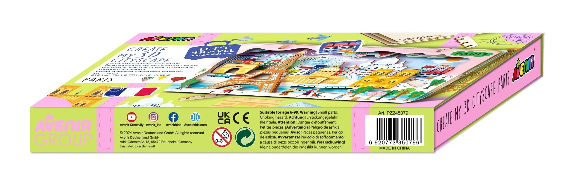 Lets Travel Together 3D Cityscape (AVPZ245079) - Paris Wooden