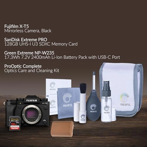 X-T5 + SD Card + Battery + Cleaning Kit