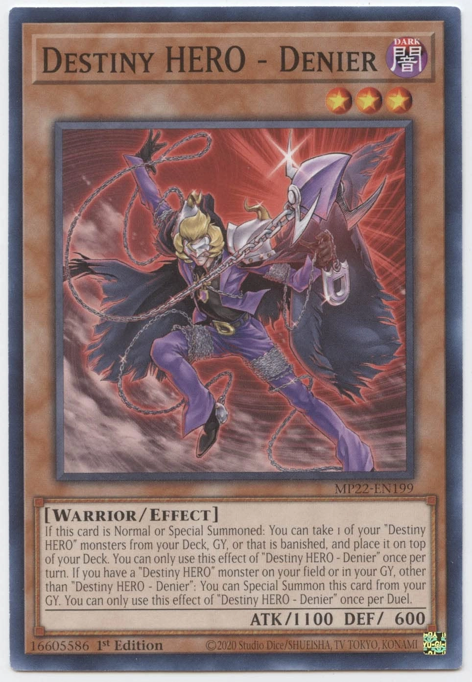 Yu-Gi-Oh! Destiny Hero Denier MP22-EN199 - EN