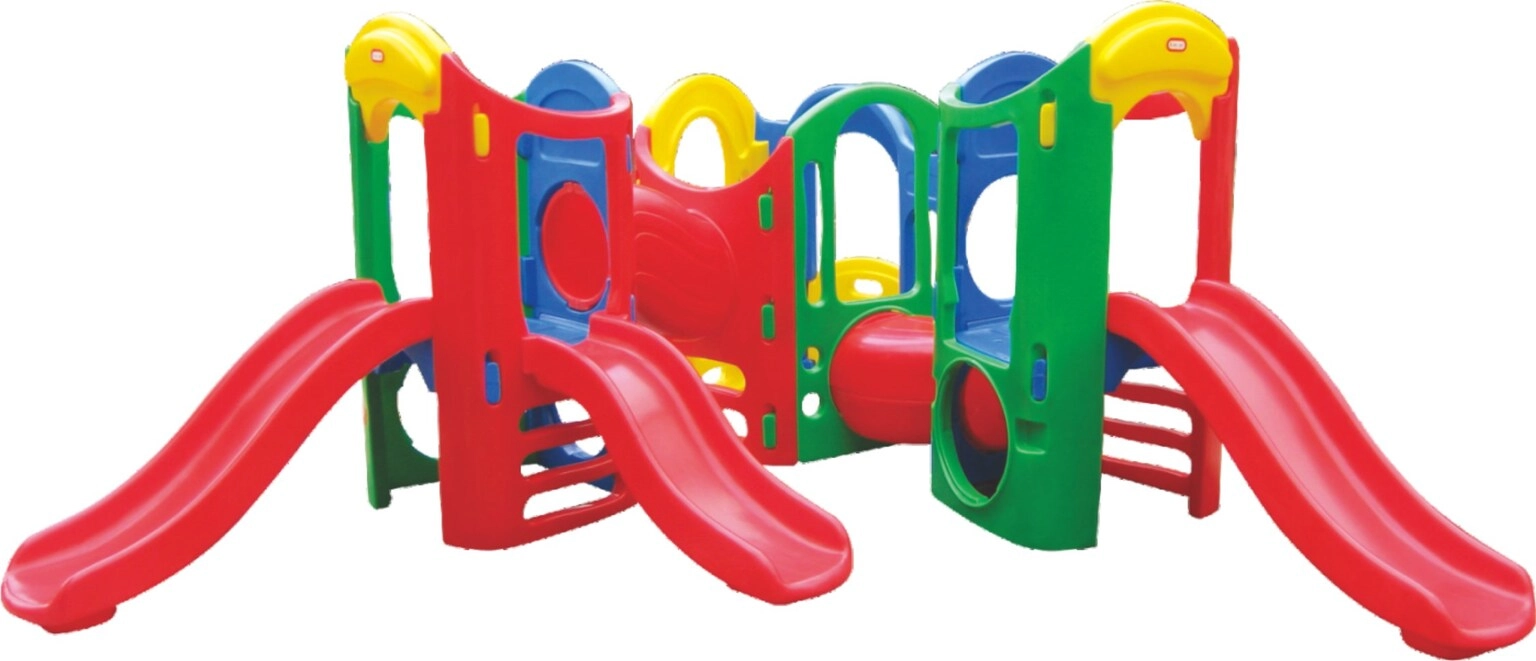 Rainbow Toys Kids Colourful Outdoor Playground Slides - Hide And Seek 420×360×165cm