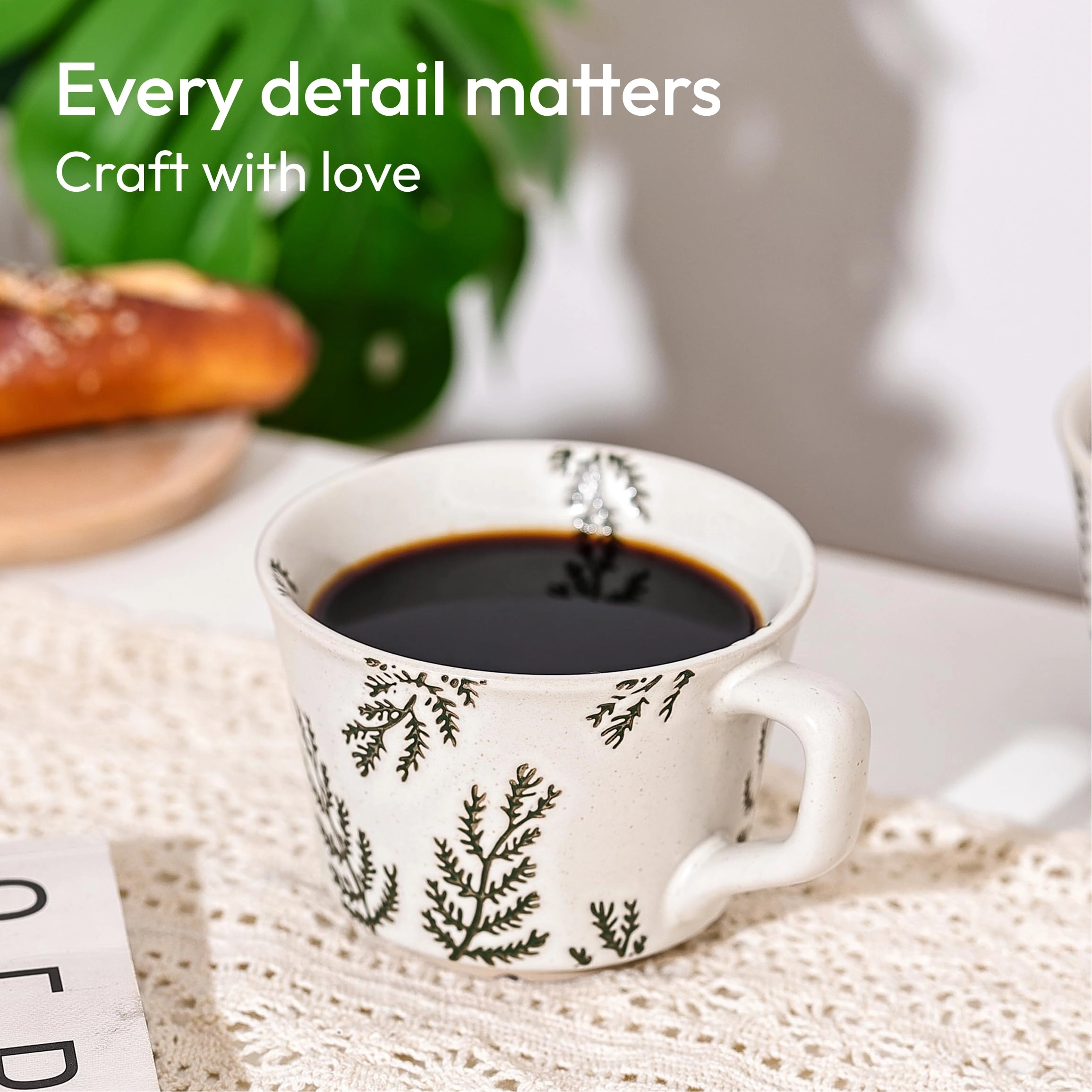 Floral Reusable Cup - 4 pcs - Butterfly Grass Ivy and Leaf