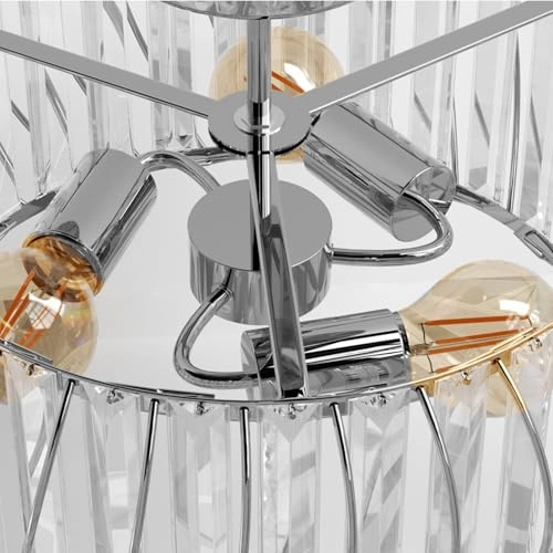 E27 Crystal Ceiling Lamp - 3 lights 36.5 cm