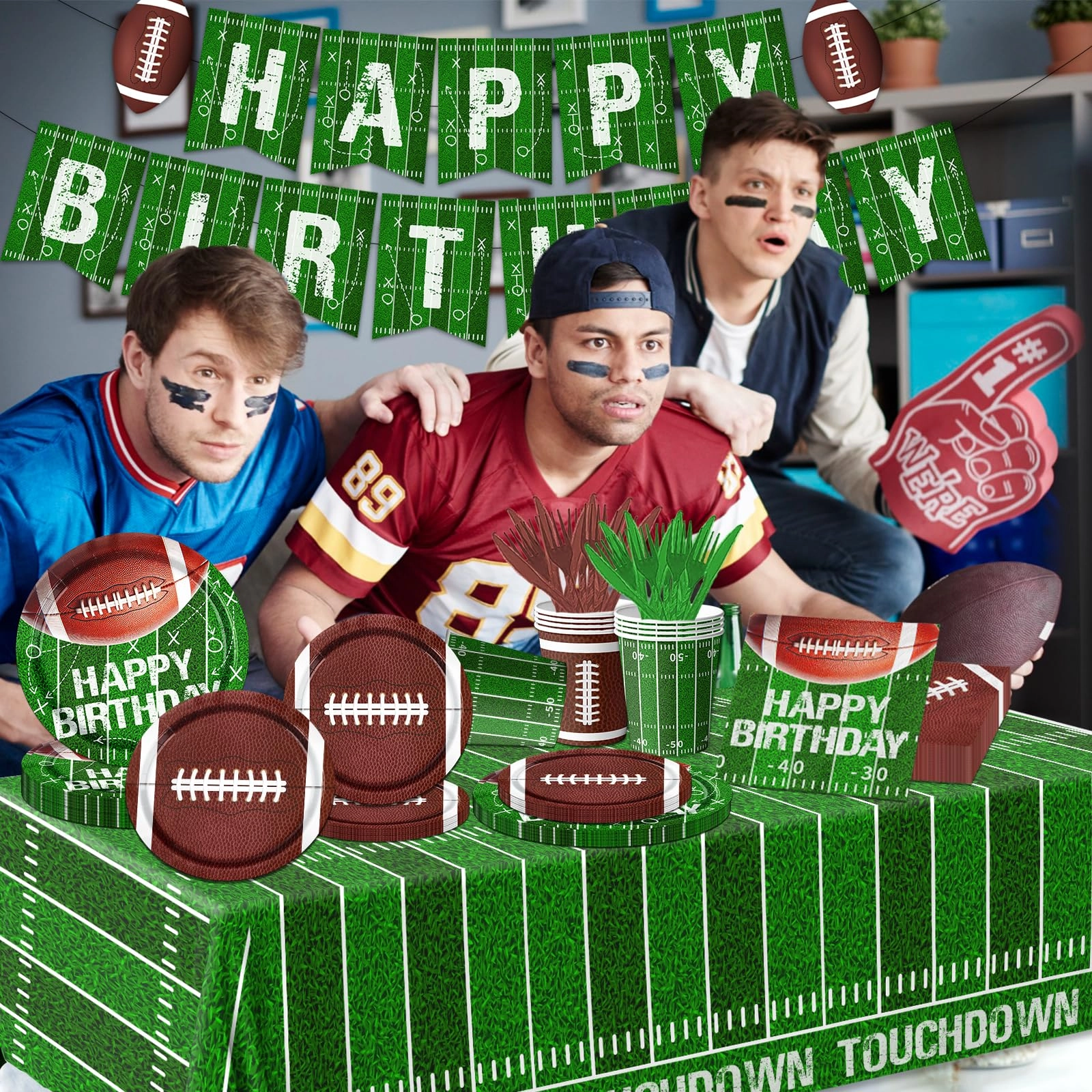 Football Party Tableware Set - 25 piece(s) Birthday
