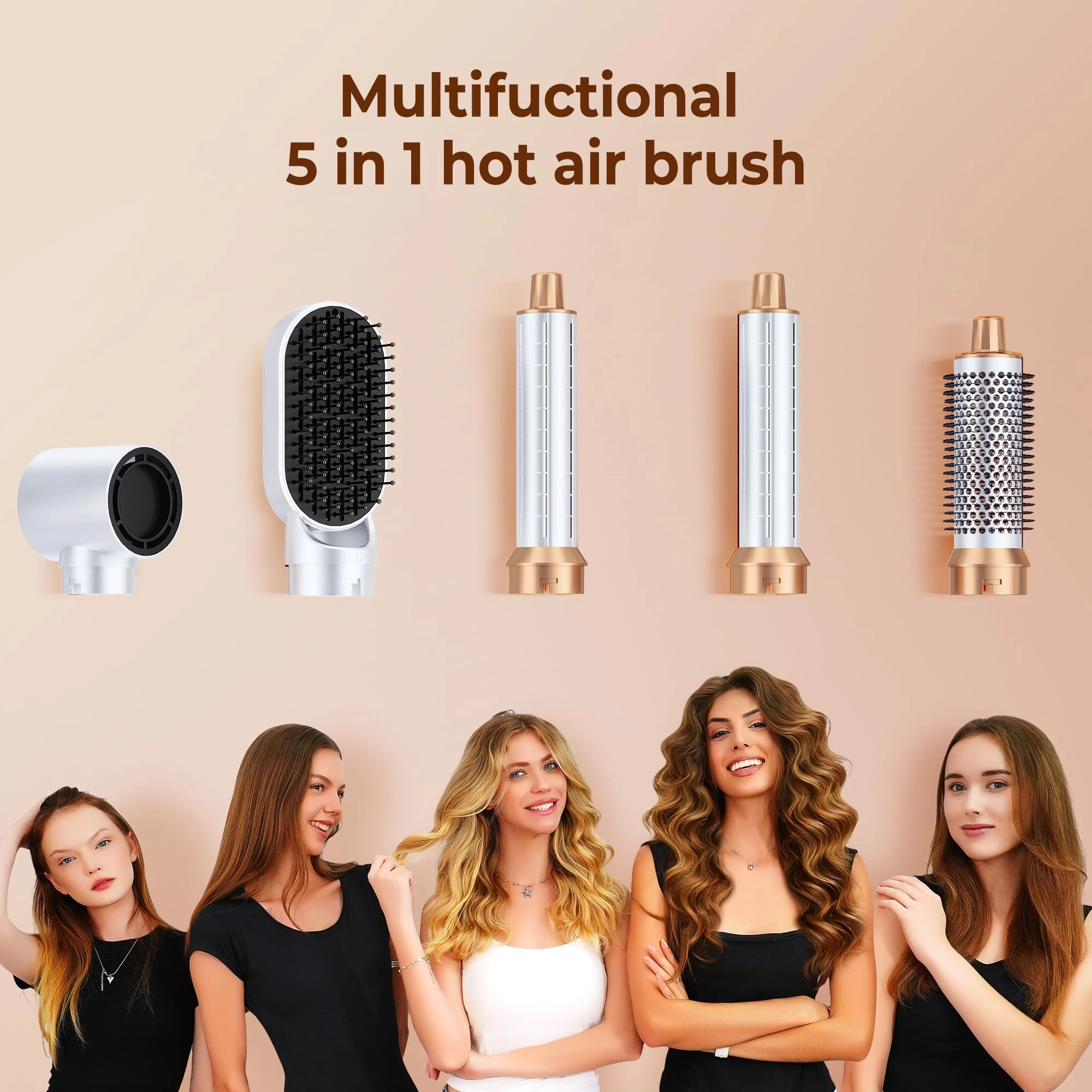 5 in 1 Blow Dryer Brush - 800 watts Royal Blue