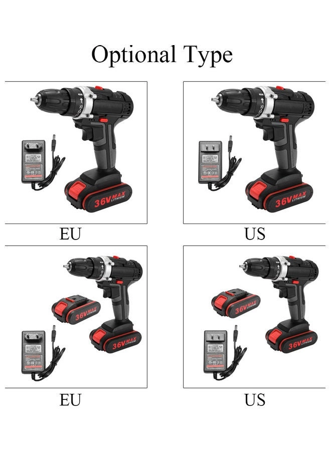 Electric Impact Cordless Drill - 36V 1300mAh