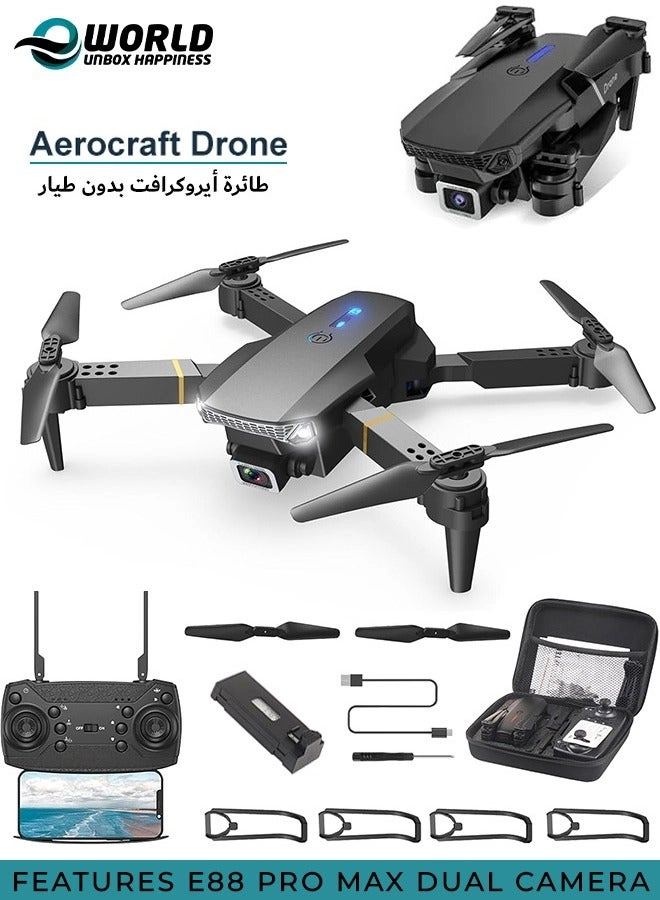 Eworld E88 Pro Max - 4K Dual Camera Foldable 20 min flight time