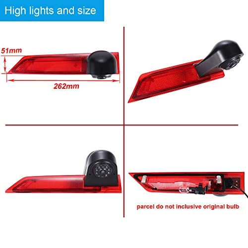 Brake Light Reversing Camera + Rear View Mirror Monitor - Night vision 628 x 586 pixels