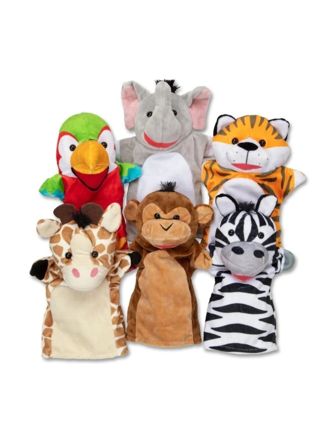 Safari Buddies - Hand Puppets 6 Pieces