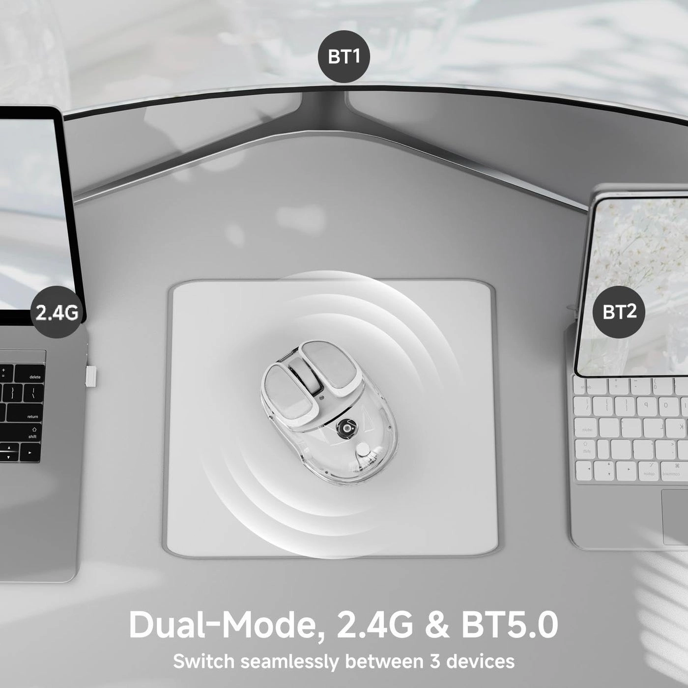 Q9 Wireless Mouse - 2.4G Bluetooth