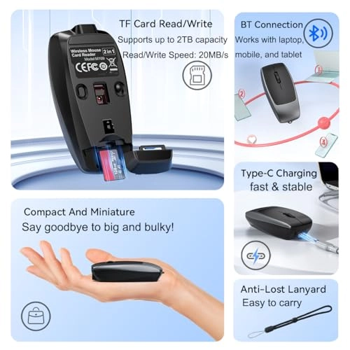 Mini Compact Finger Mouse - Bluetooth