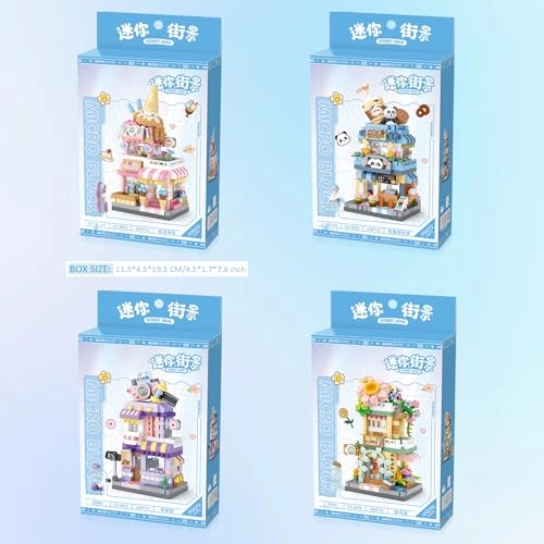 Ice Cream Parlor - 400 pcs + Panda Cafe House - 410 pcs + Photo Studio - 350 pcs + Flower Shop - 390 pcs