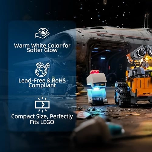 LED Light for LEGO 43279 Disney Wall-E and EVE Building Blocks Model