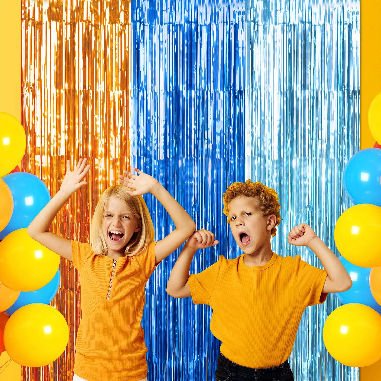 Foil Fringe Curtain - 3 Birthday Graduation Prom Wedding Pack