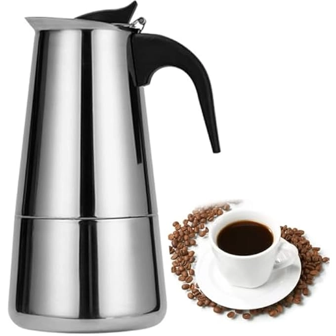 Moka Pot - 6 Cup Stainless Steel Stovetop